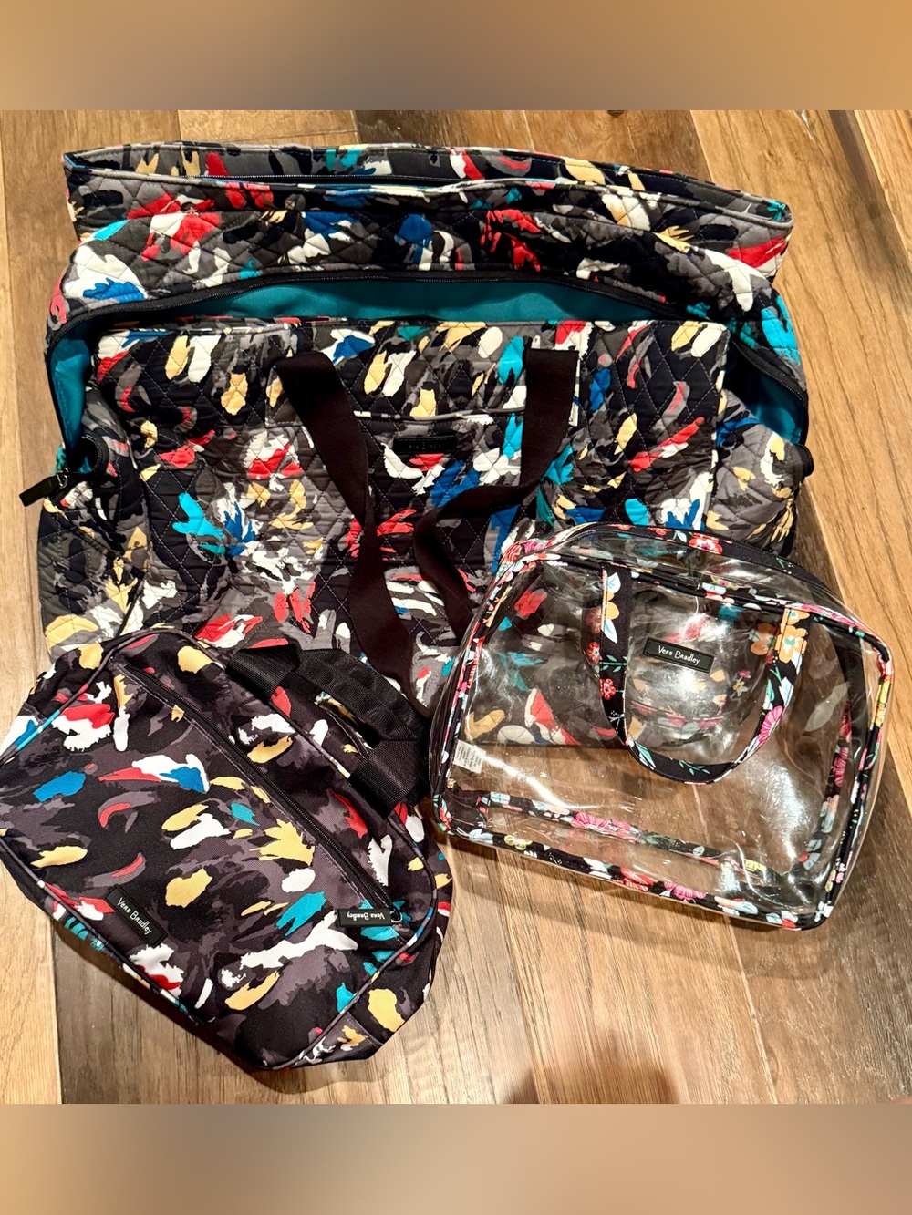 Vera Bradley in ‘Spanish Floral’ Quilted Travel Bag Trio